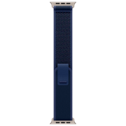 Ремешок Apple Watch Trail Loop Natural Titanium Finish Синий  Спандекс, 49 мм