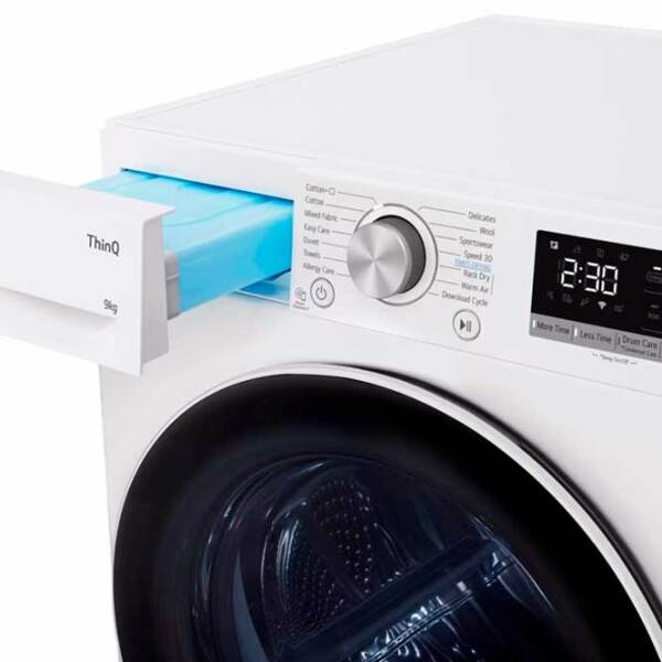 Mașină de uscat rufe LG RH90V9AV4N White 9 kg, A+++ photo 7