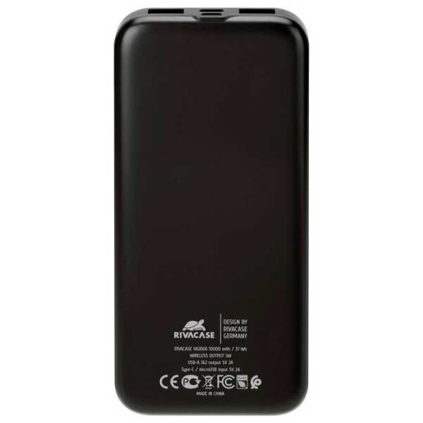 Power Bank 10000 mAh RivaCase VA2606 (15 W) Black  photo 3
