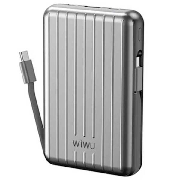 Power Bank 10000 мАч WIWU PP03 (15 Вт) Серебряный  photo 3