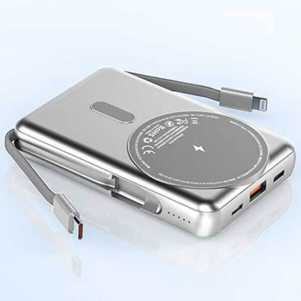 Power Bank 10000 мАч WIWU PP03 (15 Вт) Серебряный  photo 4