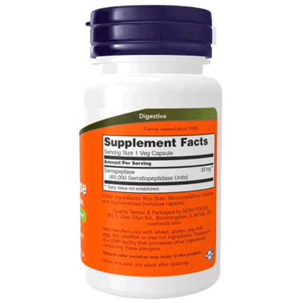 Витамины и минералы Now Foods SERRAPEPTASE 733739029737  60 photo 2