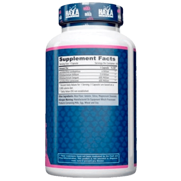 Vitamine și minerale Haya Labs Billion Acidophilus & Bifidus Probiotic Complex 854822007361  60 photo 2
