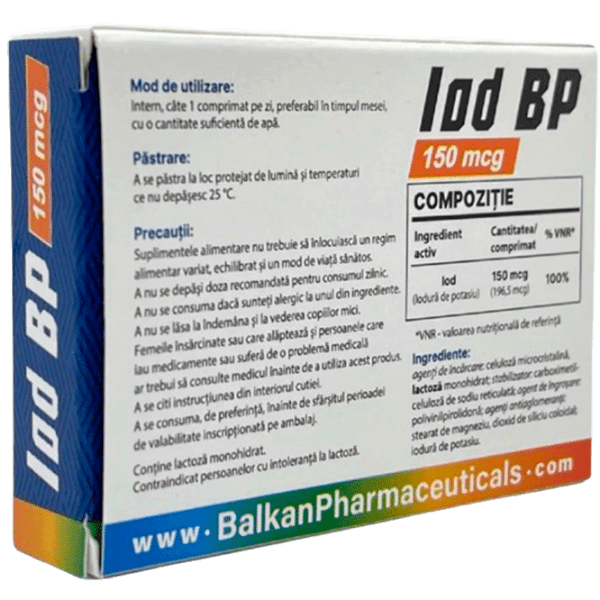Vitamine și minerale Balkan Pharmaceuticals Iod 4840982011894 100  photo 2