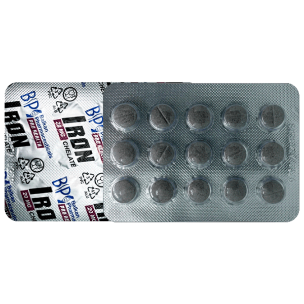 Витамины и минералы Balkan Pharmaceuticals Iron chelate 4840982012266 60  photo 3