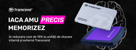 Reducere de 10% la produsele Transcend