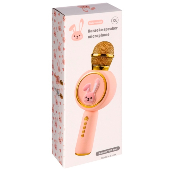 Microfon Helmet Rabbit X6 Pink  photo 6