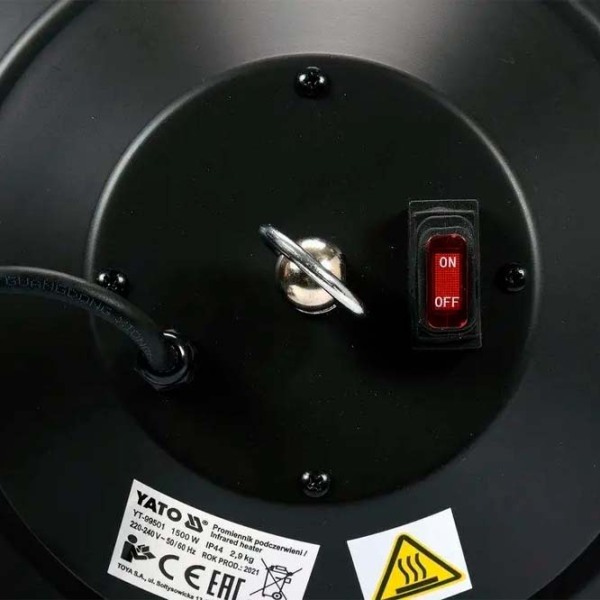 Încălzitor infraroșu Yato YT99501 Black 12 - 18 m2 | 1500 W photo 4