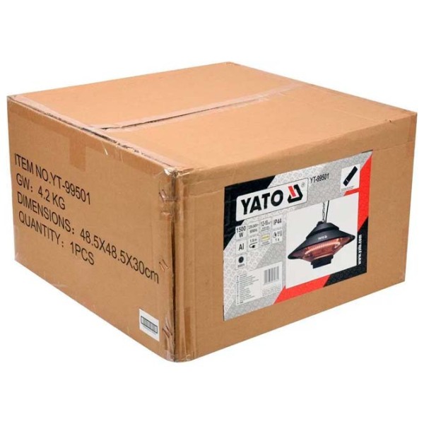 Încălzitor infraroșu Yato YT99501 Black 12 - 18 m2 | 1500 W photo 7