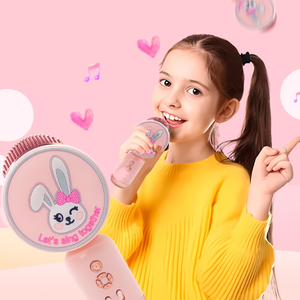 Microfon Helmet Rabbit X3 Pink  photo 4
