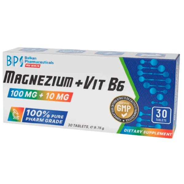 Vitamine și minerale Balkan Pharmaceuticals Magnezium + Vit.B6 4840982011696 30  photo 1