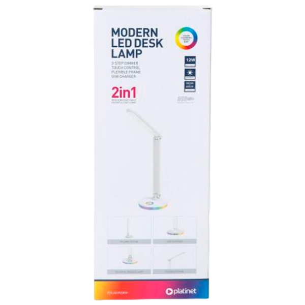 Lampă de masă Platinet PDL400RGBW White Rețea photo 6