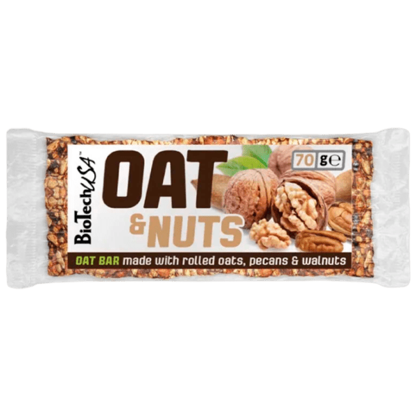 Batoane proteice BioTechUSA Oat & Nuts Nuc (5999076206247) 70 g photo 1