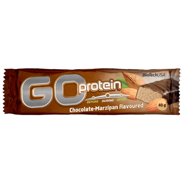 Batoane proteice BioTechUSA Go Protein Marțipan de ciocolată (5999076205400) 40 g photo 1