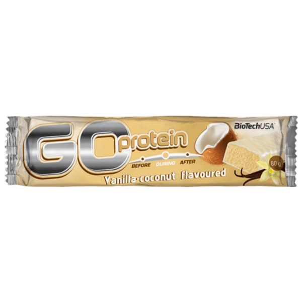 Batoane proteice BioTechUSA Go Protein Nucă de cocos, vanilie (5999076200672) 80 g photo 1