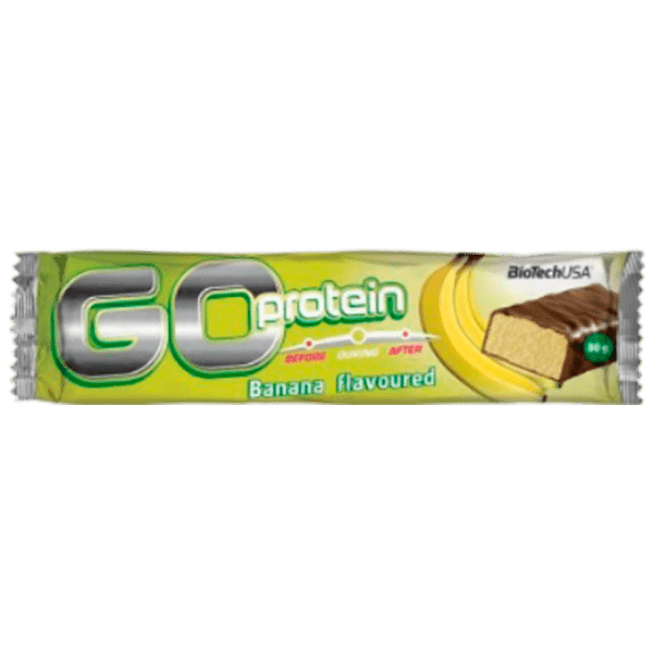 Batoane proteice BioTechUSA Go Protein Banană (5999076202478) 80 g photo 1