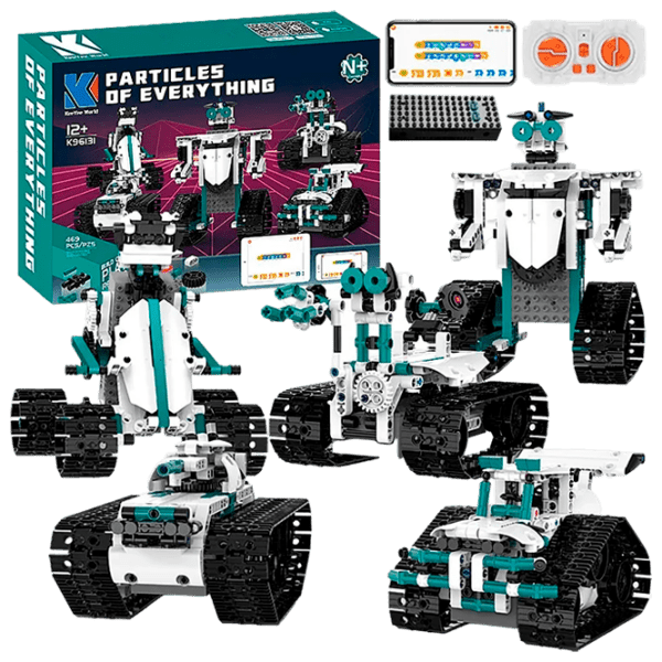 Constructor cu telecomandă KeeYee Robot Programmable White Numărul de piese 612, 12+ photo 1
