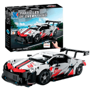 Конструктор с радиоуправлением KeeYee Porsche 911 RSR Белый Количество деталей 740, 12+