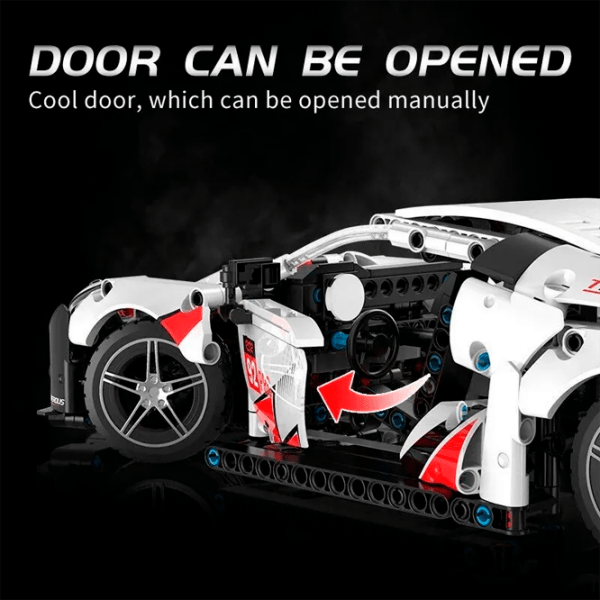 Конструктор с радиоуправлением KeeYee Porsche 911 RSR Белый Количество деталей 740, 12+ photo 2