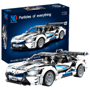 Constructor cu telecomandă KeeYee BMW I8s White Numărul de piese 2110, 16+