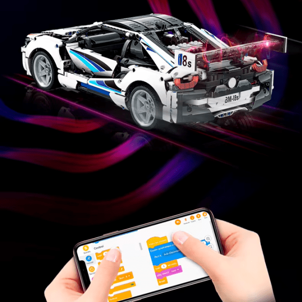 Constructor cu telecomandă KeeYee BMW I8s White Numărul de piese 2110, 16+ photo 4