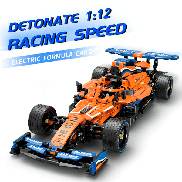 Конструктор с радиоуправлением KeeYee Formula 1 Оранжевый Количество деталей 1016, 14+ photo 6