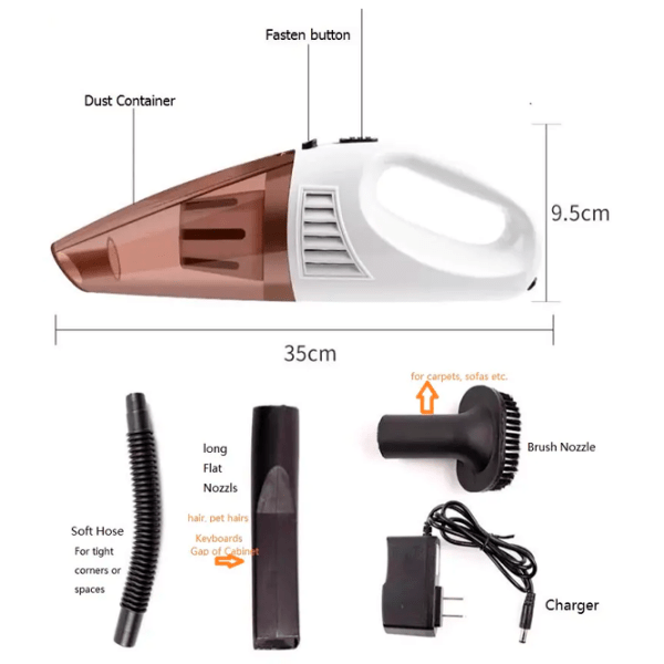 Aspirator portabil Handheld A-016 White 55 W | Uscată | Container | 0.4 l photo 4