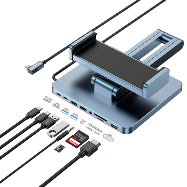 Adaptor Hub WIWU AH801 Blue USB Type-C photo 2