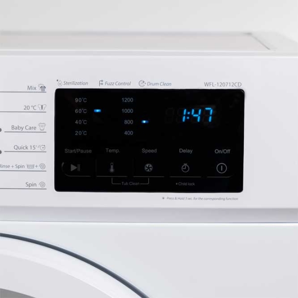 Mașină de spălat Vivax WFL-120712CD White 7 kg, 1200 rpm, E photo 5
