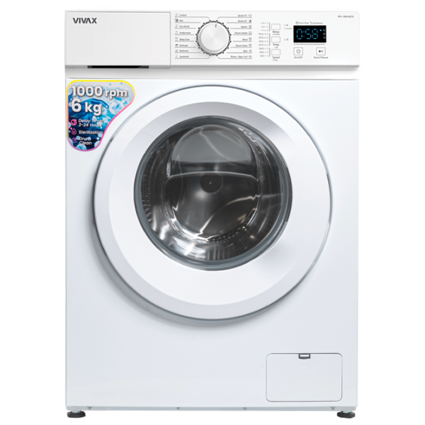 Mașină de spălat Vivax WFL-100616CDS White 6 kg, 1000 rpm, E photo 1