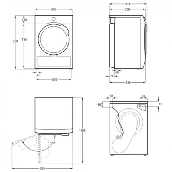 Mașină de uscat rufe AEG TR838H4C White 8 kg, A+++ photo 7