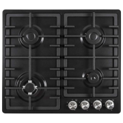 Plită încorporabilă pe gaz Backer BCE-EN 4500 W Black Metal, Gratare: Fontă
