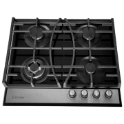 Газовая варочная панель Backer HC-435W A Черный Закаленное стекло, Решетка: Чугунная