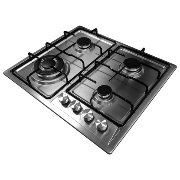 Plită încorporabilă pe gaz Tornado H59-4012 Inox Inox, Gratare: Emailate photo 1