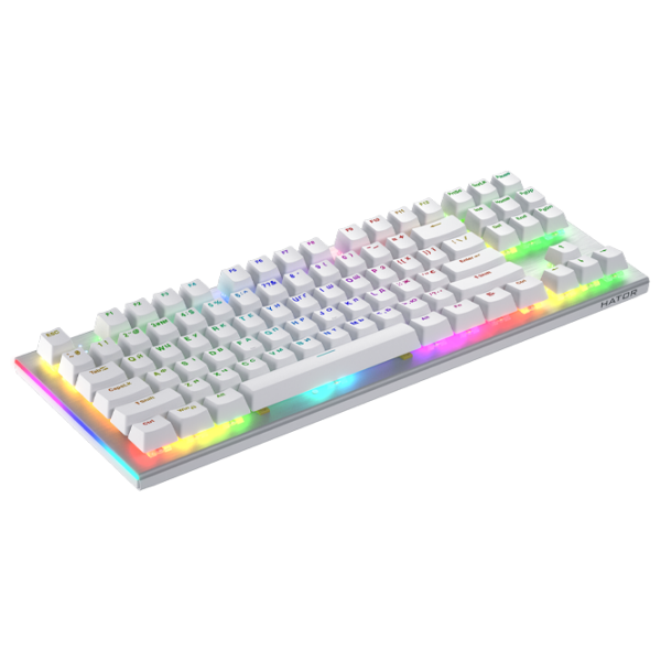 Tastatură Hator Gravity X TKL White Gaming, Cu fir photo 3