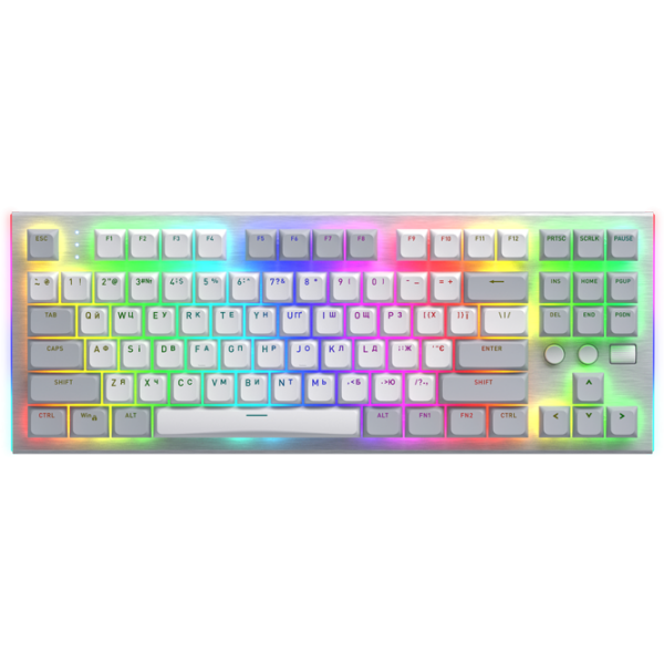 Tastatură Hator Gravity TKL White Gaming, Cu fir photo 1