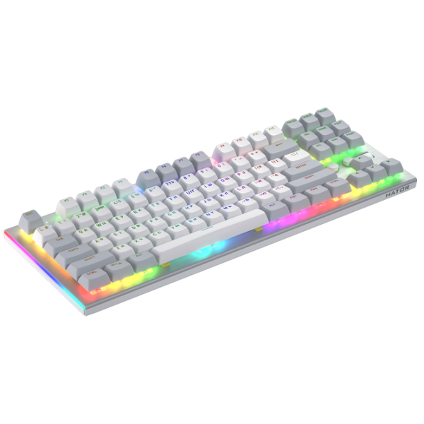 Tastatură Hator Gravity TKL White Gaming, Cu fir photo 3