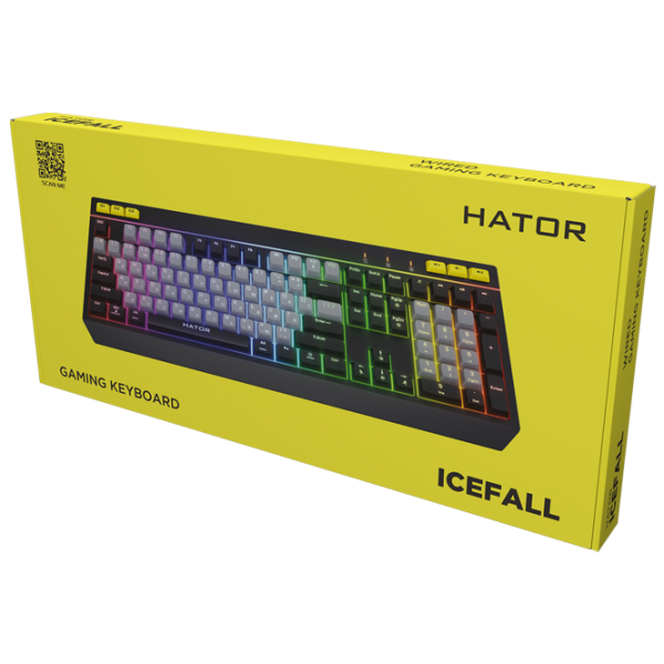 Tastatură Hator Icefall Black Gaming, Cu fir photo 5