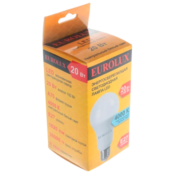 Лампочка светодиодная Eurolux R76222 LL-E-A70-20W-230-4K-E27 E27 | 20 Вт | White photo 4