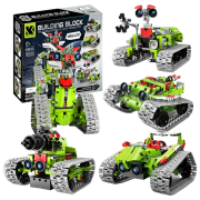 Конструктор с радиоуправлением KeeYee Robot - Tank Зеленый Количество деталей 705, 12+