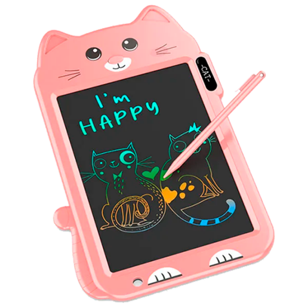 Tabletă grafică Helmet Kids Color Drawing Painting Cat Pink Pentru copii, 3+ photo 2
