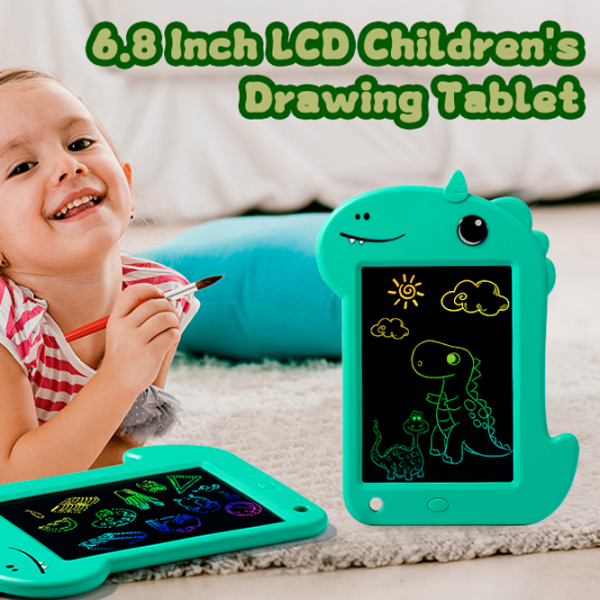 Графический планшет Helmet Kids Color Drawing Painting Dinosaur Зеленый Для детей, 3+ photo 8