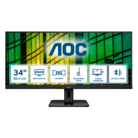 Монитор AOC U34E2M Черный 34" Quad HD VA WLED