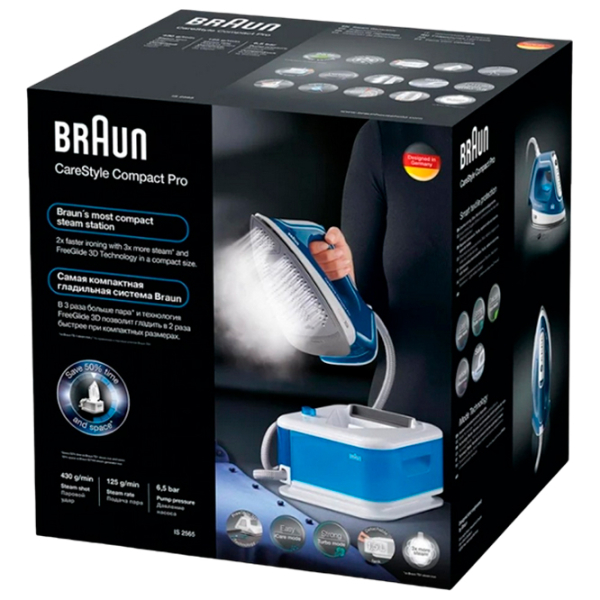 Fier de călcat Braun IS2565BL Blue 2400 W, 125 g/min, 1.5 l, Aluminiu photo 5