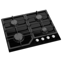 Plită încorporabilă pe gaz Zanetti ECO 1150 Black Sticlă călită, Gratare: Fontă