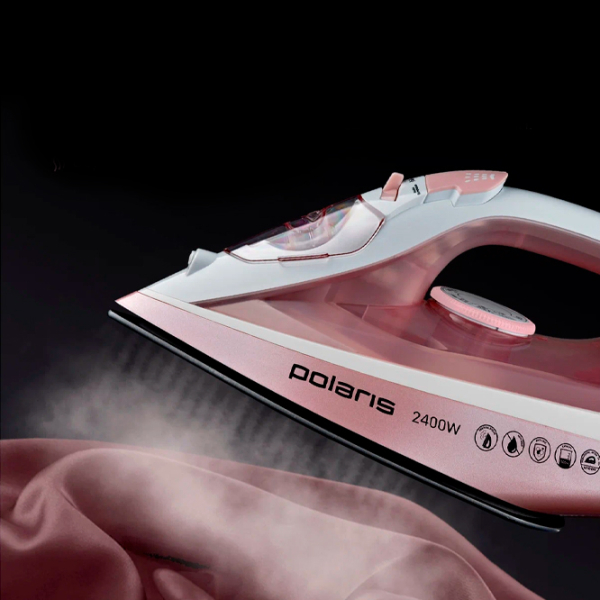 Fier de călcat Polaris PIR2497AK Pink 2400 W, 45 g/min, 0.3 l, Ceramică photo 2