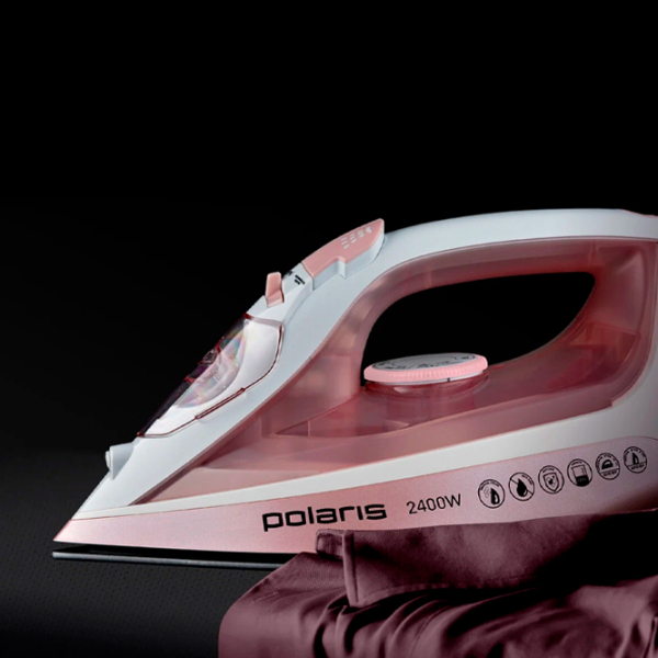 Fier de călcat Polaris PIR2497AK Pink 2400 W, 45 g/min, 0.3 l, Ceramică photo 4