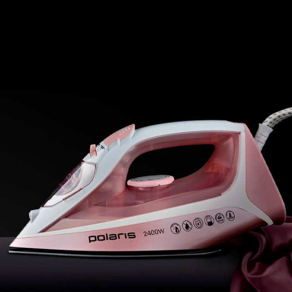 Fier de călcat Polaris PIR2497AK Pink 2400 W, 45 g/min, 0.3 l, Ceramică photo 5