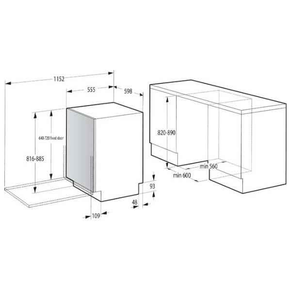 Mașină de spălat vase Gorenje GV642E90 Black 13 seturi, E photo 5