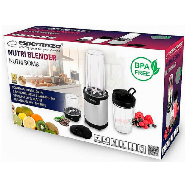 Стационарный блендер Esperanza Nutri Bomb EKM030 Нержавеющая сталь  photo 6